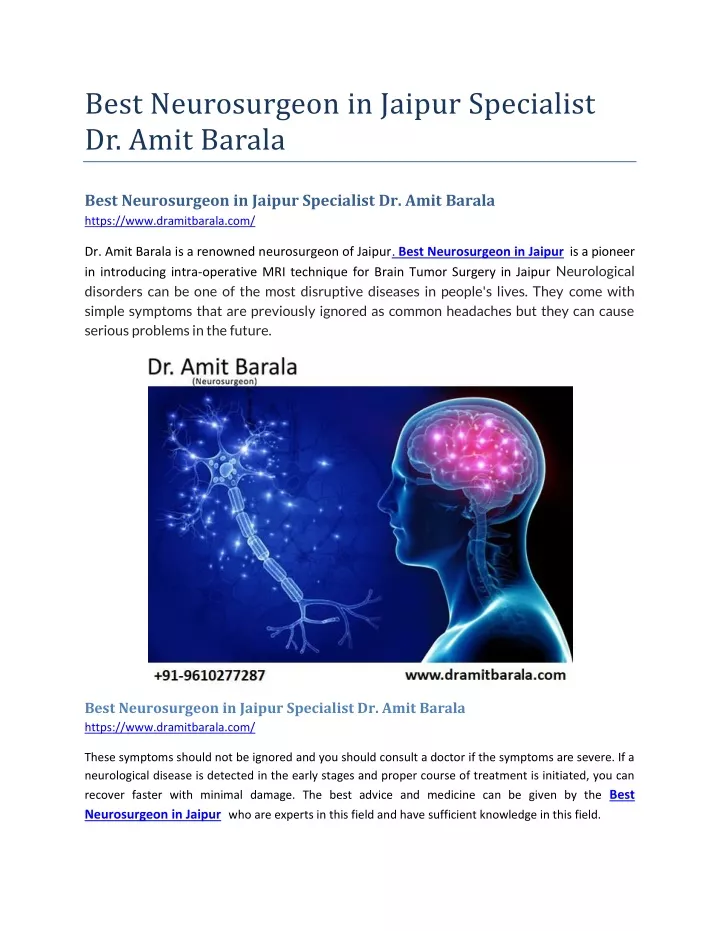 best neurosurgeon in jaipur specialist dr amit