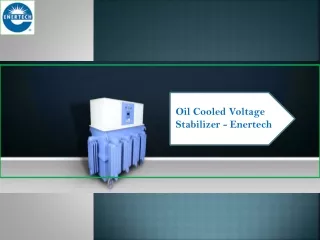 Oil Cooled Voltage Stabilizer by Enertech