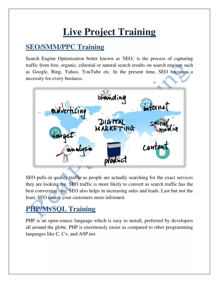 live project training