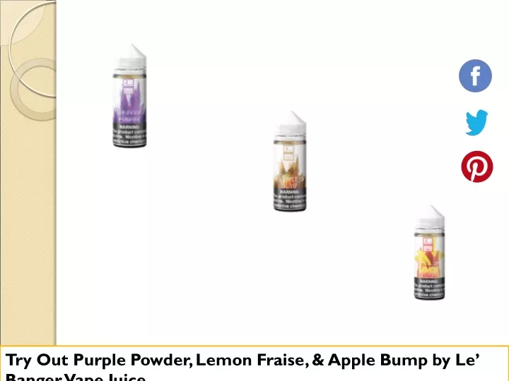 try out purple powder lemon fraise apple bump