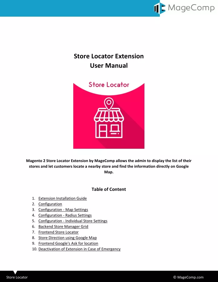 store locator extension user manual