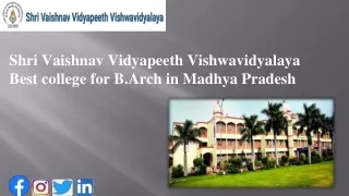 shri vaishnav vidyapeeth vishwavidyalaya best