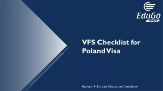 vfs checklist for poland visa