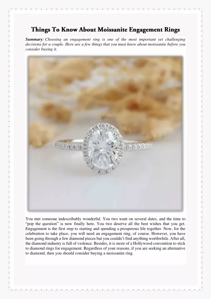 summary choosing an engagement ring