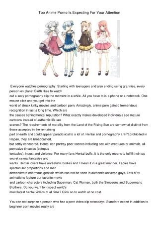 top anime porno is expecting for your attention