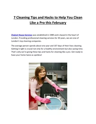7 Cleaning Tips and Hacks to Help You Clean Like a Pro this February