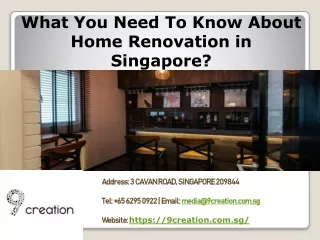 Choose a Reputed Company for Home Renovation in Singapore.