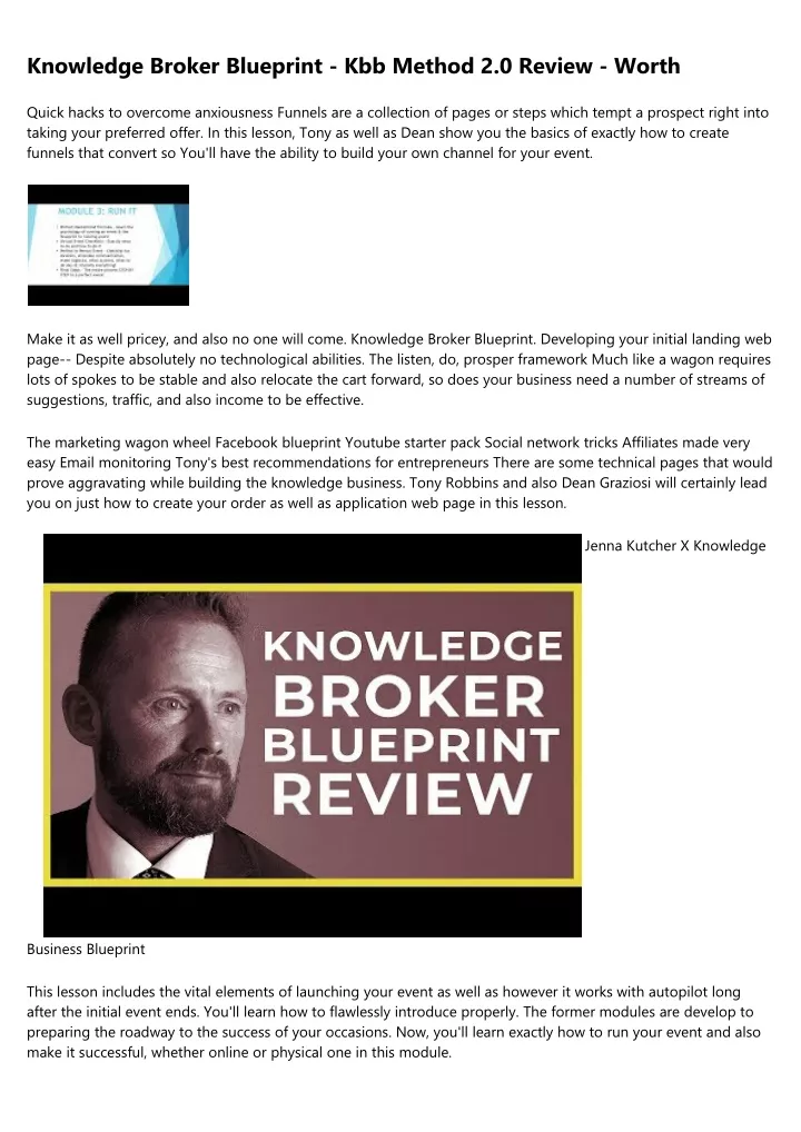 knowledge broker blueprint kbb method 2 0 review
