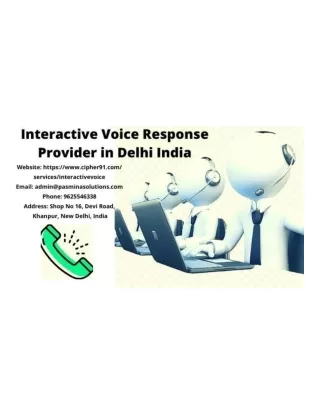 Interactive Voice Response Provider in Delhi India
