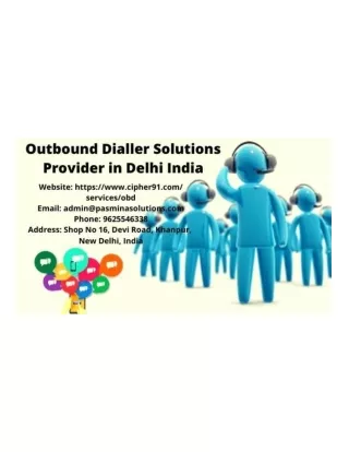 Outbound Dialler Solutions Provider in Delhi India
