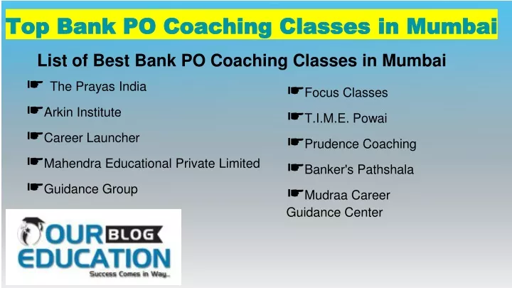top bank po coaching classes in mumbai