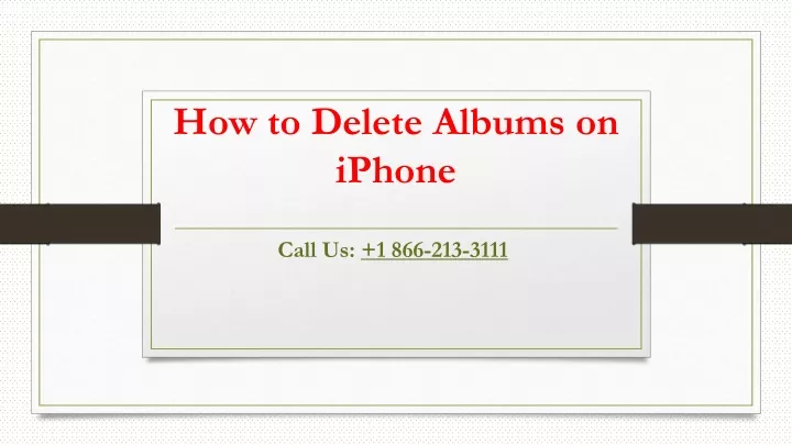 how to delete albums on iphone