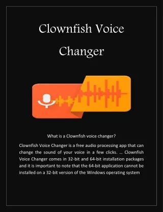 clownfish voice changer discord