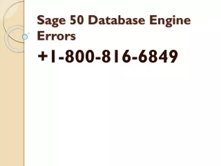 sage 50 database engine errors
