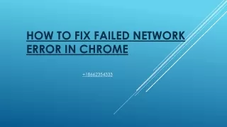 How to Fix Failed Network Error in Chrome