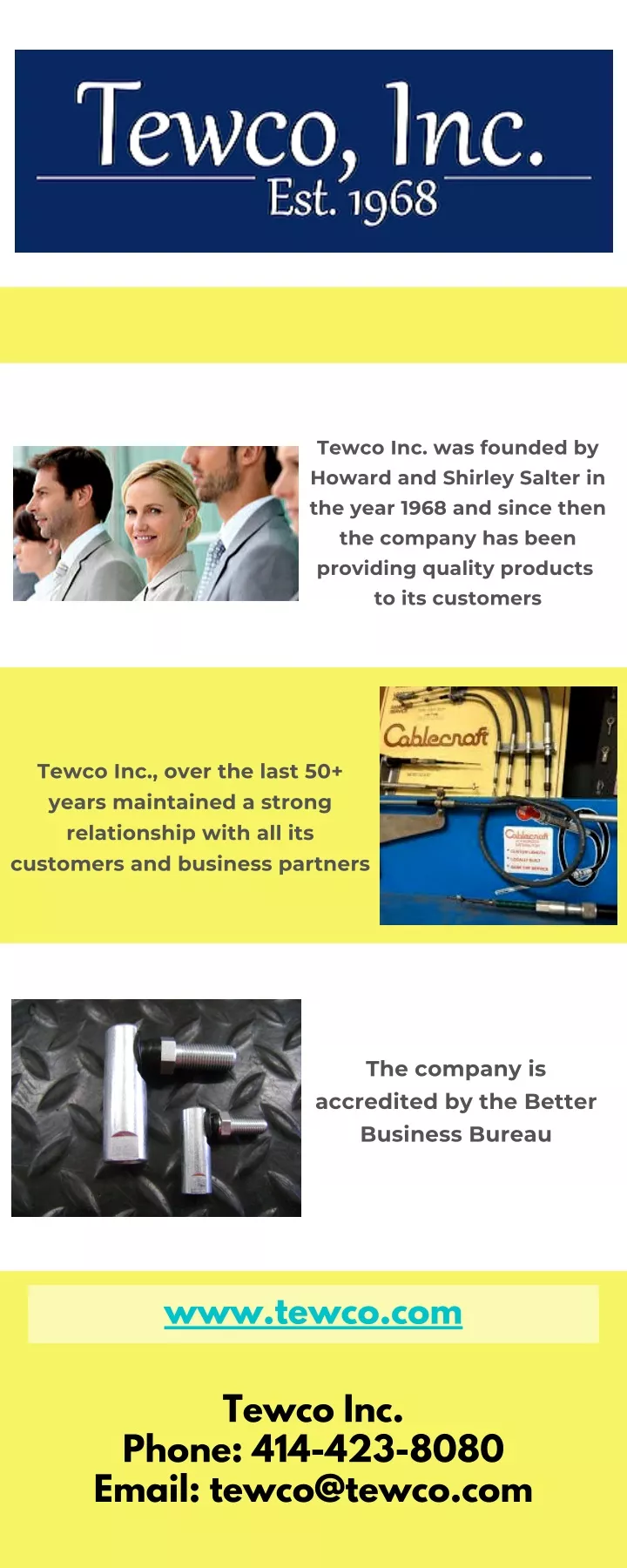 tewco inc was founded by howard and shirley