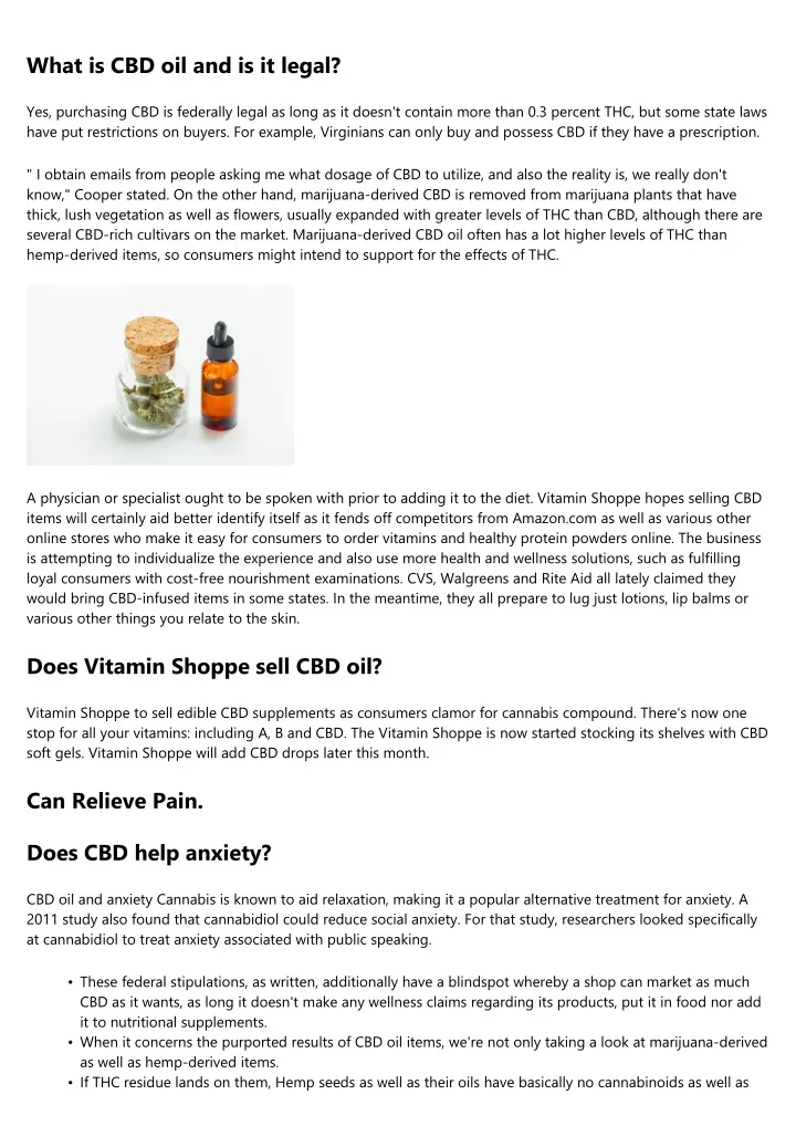 what is cbd oil and is it legal