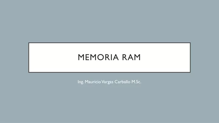 memoria ram