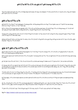 ph c a n c c t v gi tr ph trong n c c t