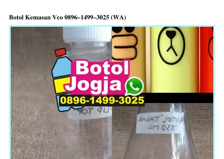 botol kemasan vco 0896 1499 3025 wa