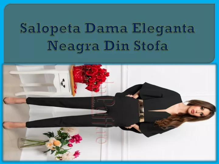 salopeta dama eleganta neagra din stofa