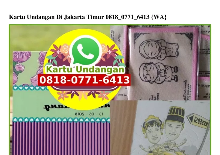 kartu undangan di jakarta timur 0818 0771 6413 wa