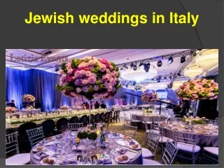 Jewish weddings in Italy