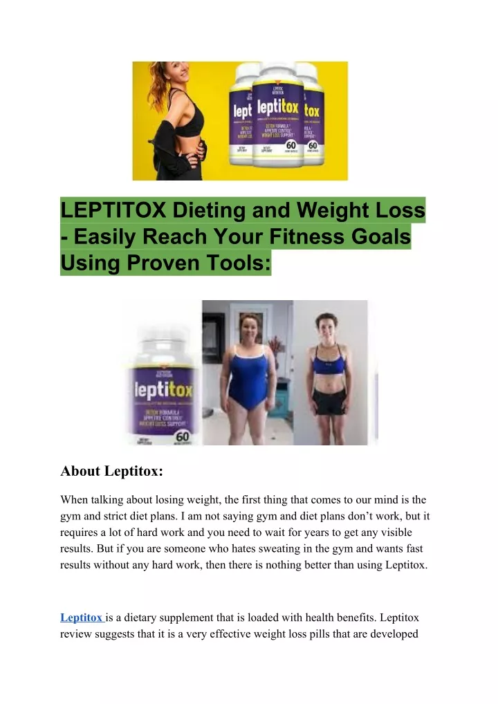 leptitox dieting and weight loss easily reach