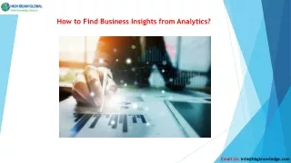 How to Find Business Insights from Analytics?