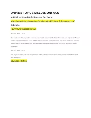 dnp 835 topic 3 discussions gcu