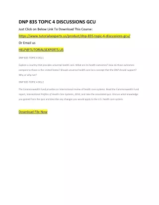 dnp 835 topic 4 discussions gcu