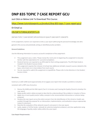 dnp 835 topic 7 case report gcu