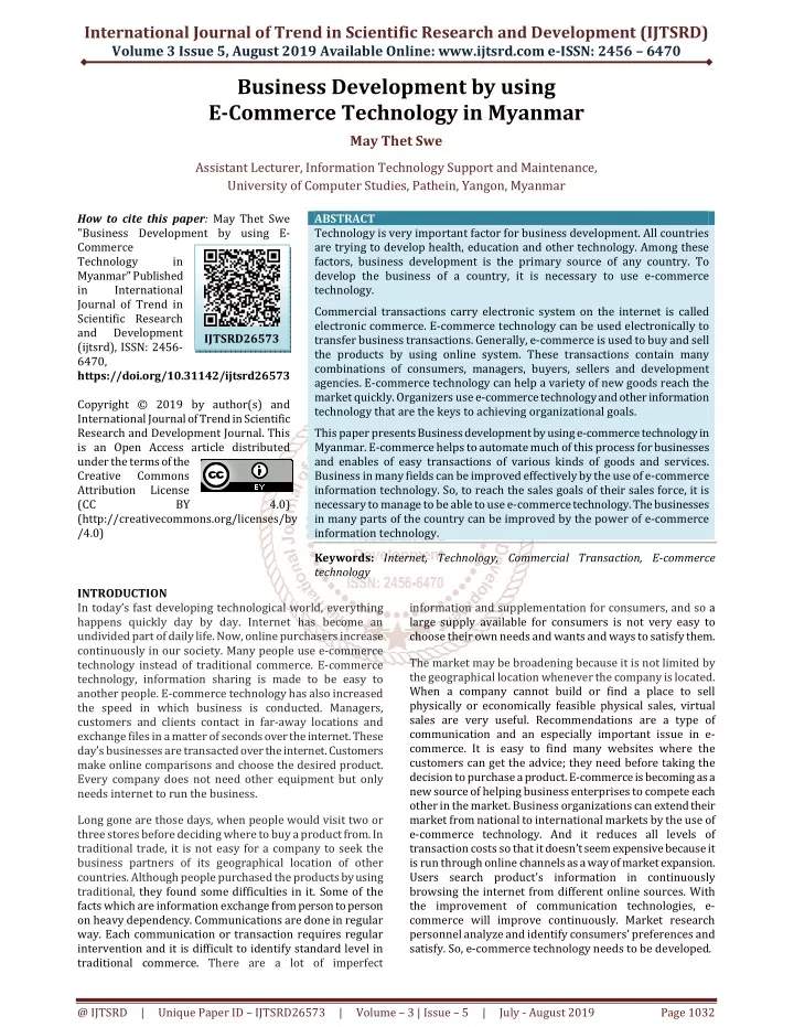 international journal of trend in scientific