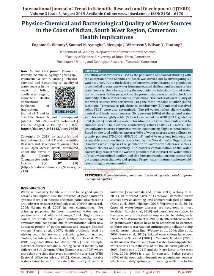 international journal of trend in scientific