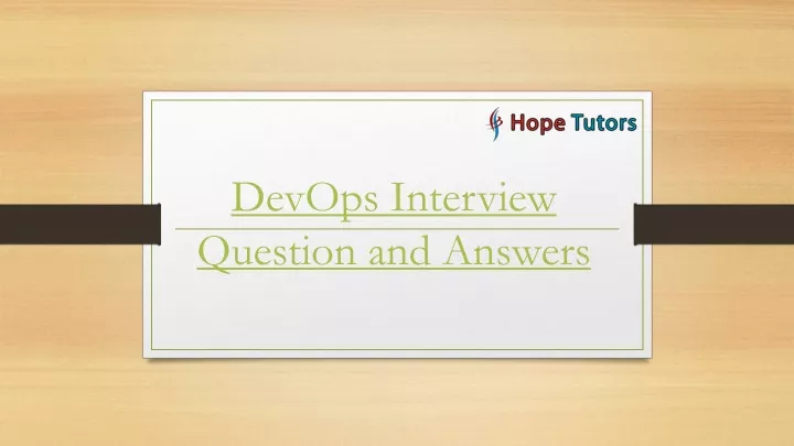 devops interview question and answers