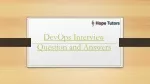 Interview questions and answers for DevOps