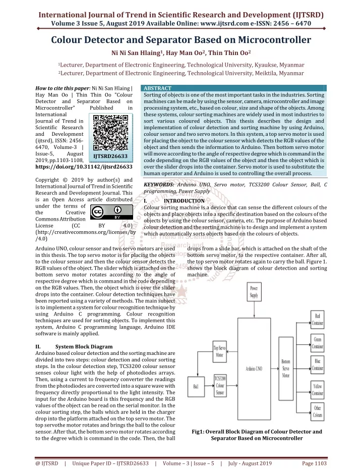 international journal of trend in scientific