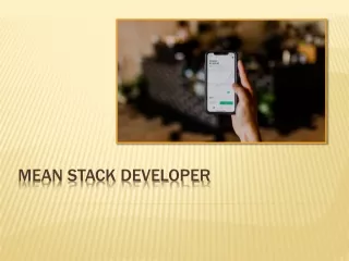 Mean Stack Developer - Power Your Application With Mean Stack