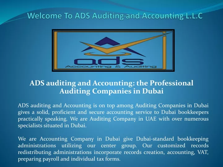 welcome to ads auditing and accounting l l c