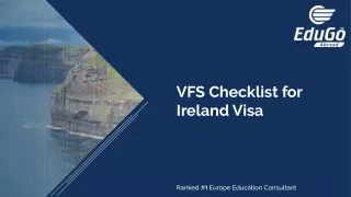 vfs checklist for ireland visa