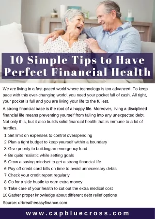 10 Simple Tips to Have Perfect Financial Health
