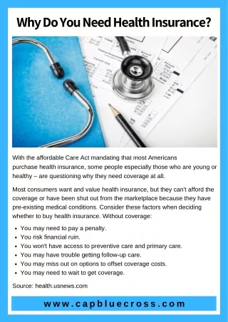 Why Do You Need Health Insurance?