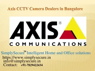 AXIS CCTV CAMERA DEALERS IN BANG LORE