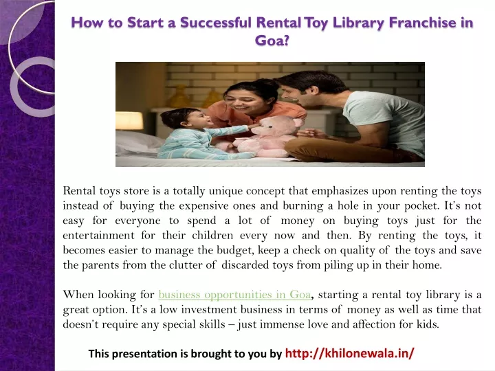 how to start a successful rental toy library franchise in goa