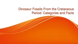 dinosaur fossils from the cretaceous period categories and facts