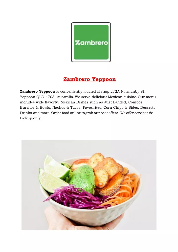 zambrero yeppoon