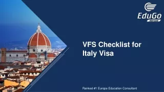 vfs checklist for