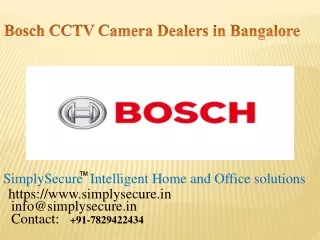 BOSCH CCTV CAMERA DEALERS IN BANG LORE