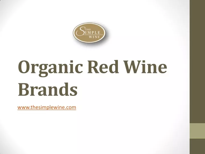 organic red wine brands