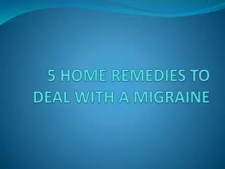 5 Home Remedies To Deal With Migraine | healthblog| alldaychemist |